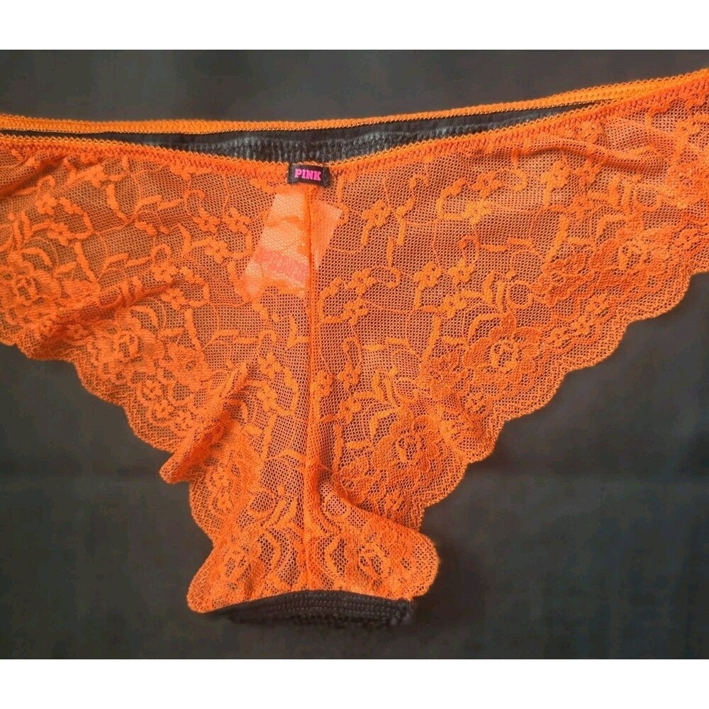 VTG Y2K Victorias Secret Pink Low Rise Hipster Halloween Sequin Skull Panty RARE - Picture 5 of 7
